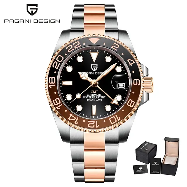 Nouvelle montre GMT PAGANI DESIGN 40mm montre-bracelet pour hommes montres mécaniques de luxe classiques marque