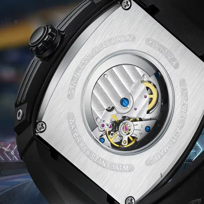 Mark Fairwhale 6002 mouvement automatique Tonneau cadran lumineux étanche mode montres mécaniques pour hommes Relogios Masculino