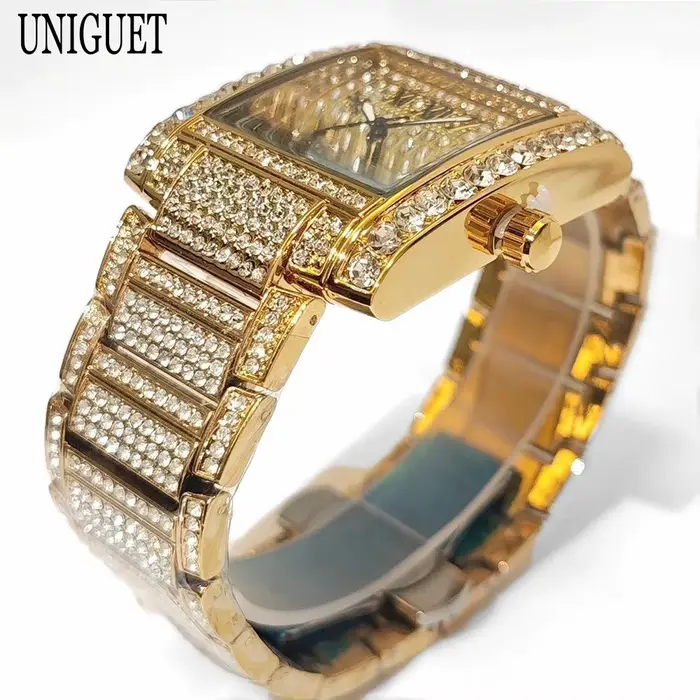 Umy GUET-Montre à Quartz de Luxe pour Homme