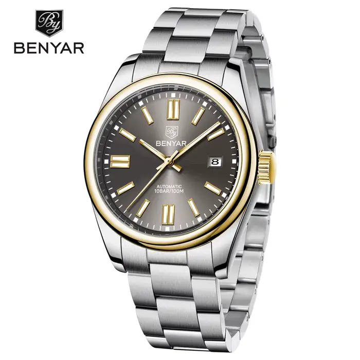 Nouvelle Montre Homme BENYAR 2026 – Montre Automatique de Luxe Dorée pour Hommes, Montre-Bracelet Mé