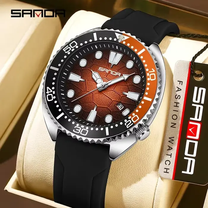 Montre SANDA Quartz Élégante et Résistante à L'Eau Pour Hommes Occasions Spéciales Aventures Urbaines Sportive