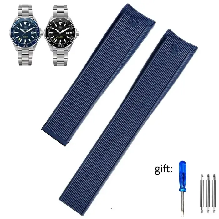 Bracelet de montre en caoutchouc et Silicone, nouveau Style, pour Tag Heuer CARRERA AQUARACER Series