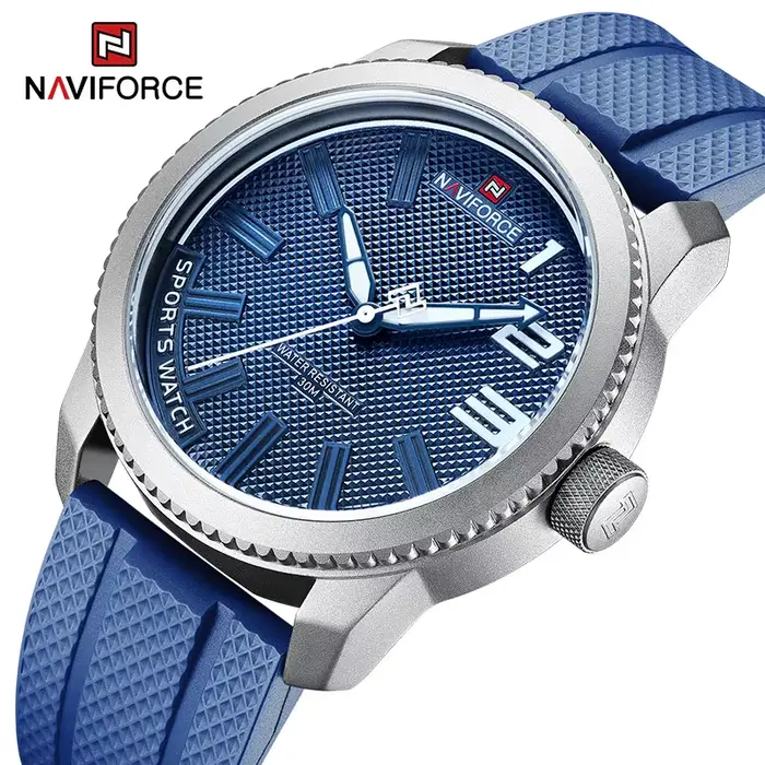 NAVIFORCE montres haut de gamme marque militaire Sport montre hommes Silicone étanche