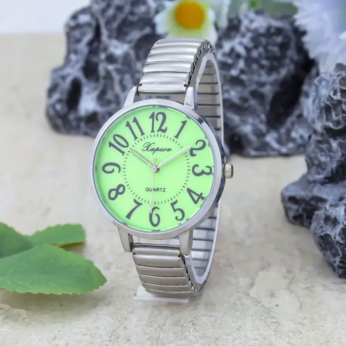 Montre pour femme à la mode personnes âgées bande élastique montre lumineuse Simple Quartz chiffre a