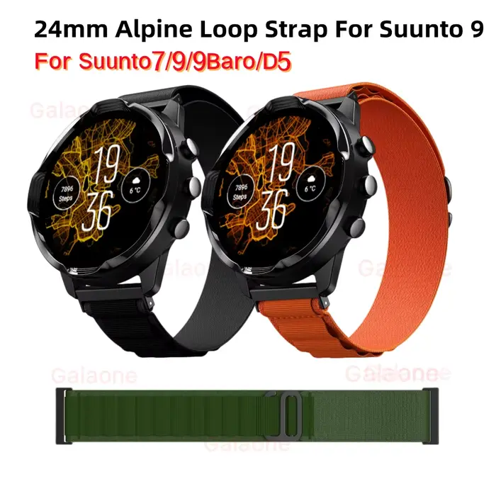Bracelet à boucle en nylon alpin pour SUUNTO7
