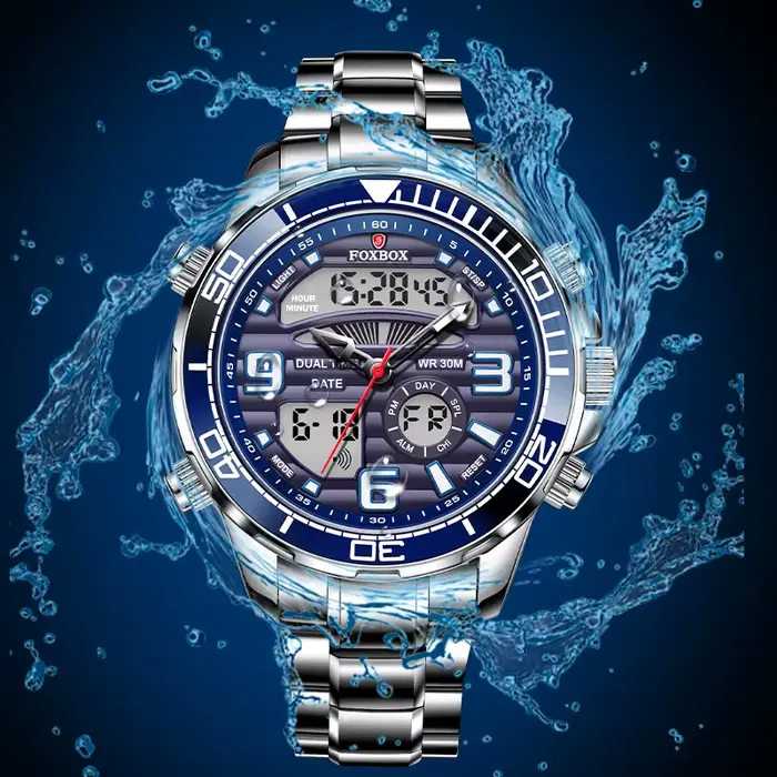 2025 LIGE marque Foxbox numérique hommes montres haut de gamme Sport montre-bracelet à Quartz
