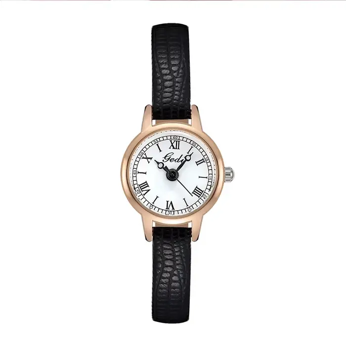 Montre pour femme rétro petite fille étudiant montres Niche haut de gamme bracelet en cuir étanche dames mode Quartz