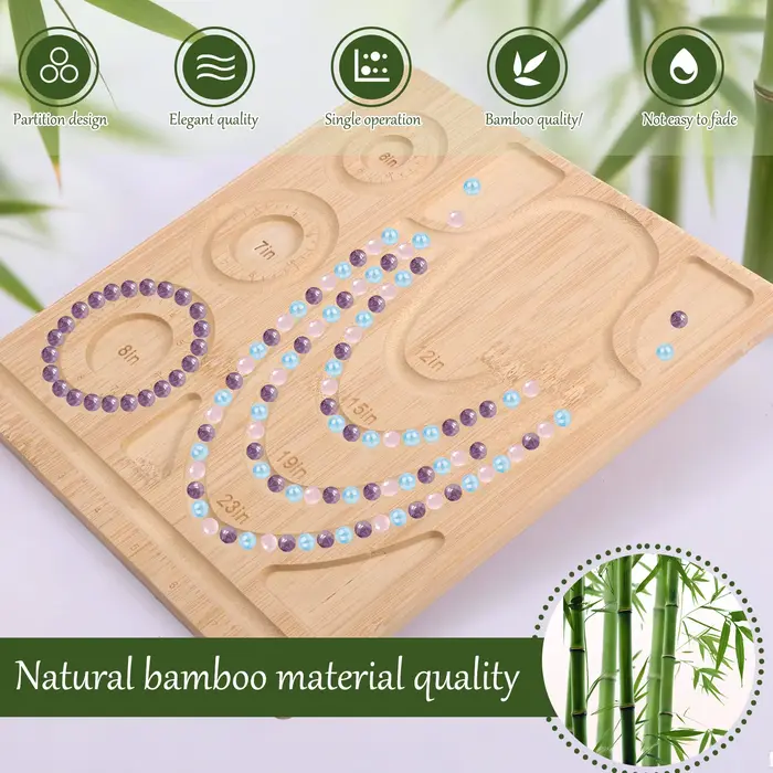 Plateau De Perlage En Bambou Pour Bracelets Et Colliers Outils De Conception Fabrication De Bijoux Artisanat De Bijouterie DIY Occasions Spéciales