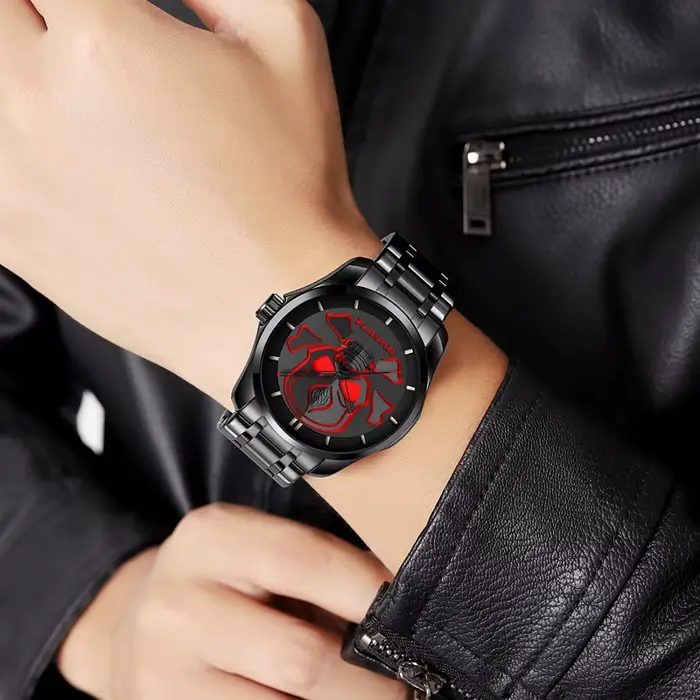 Montre Quartz Décontractée et Tendance pour Homme, Style Moderne, Étanche, Bracelet Acier Inoxydable, Idéal Pour Occasions Spéciales, Polyvalente, Parfait Pour Soi-même Ou Comme Cadeau