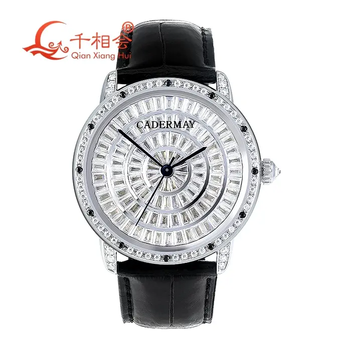 Montre-Bracelet Baguette Moissanite Complète pour Homme