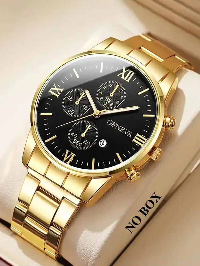 Montre à quartz pour hommes avec fonction calendrier pour un usage quotidien, tenues de fête de vaca