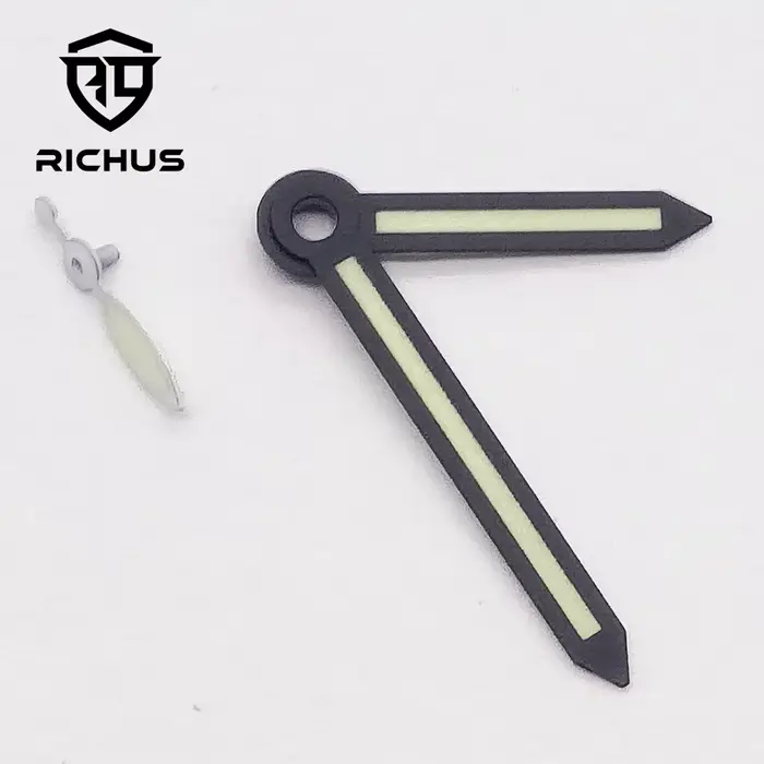 RICHUS 6497 6498 aiguilles de montre noir argent aiguilles de montre vert lumineux ajustement ETA649