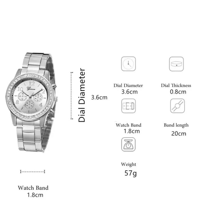 Montre à Quartz de luxe pour femmes