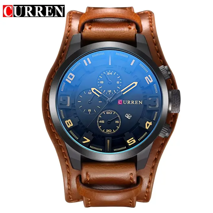Nouvelles montres CURREN marque de luxe hommes montre bracelet en cuir mode Quartz-montre sport décontracté montre-bracelet Date horloge Relojes 8225
