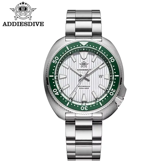 ADDIESDIVE nouvelle montre de plongée AD2507 200m étanche lunette en céramique BGW9 lumineux japonai