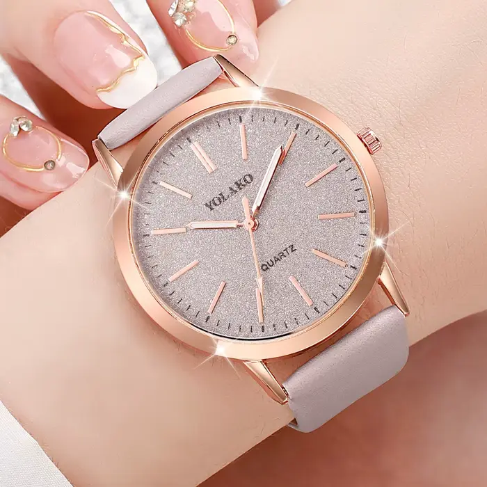 Montre à Quartz pour Femmes en Bronze Rose Décontractée Mode Cadran 40mm Occasions Spéciales