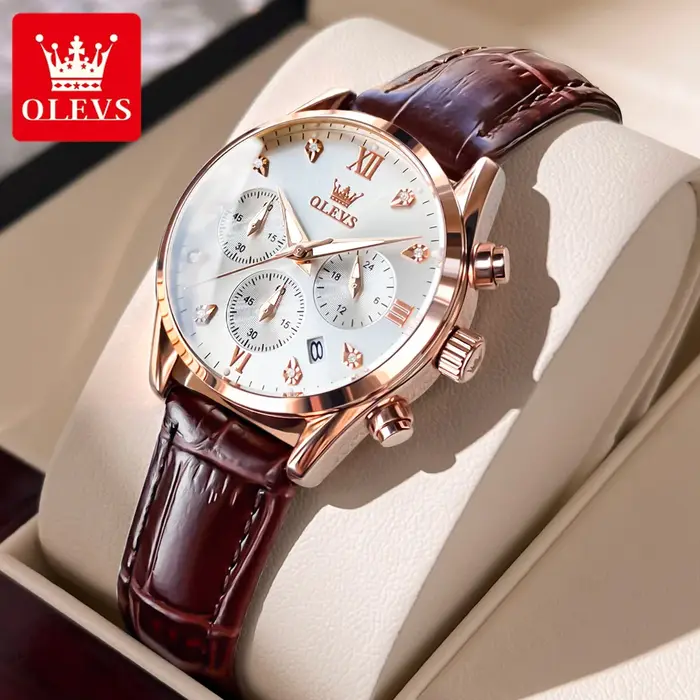 OLEVS 5523 montre pour femme mode décontracté Original bracelet étanche lumineux montre-bracelet multifonctionnel
