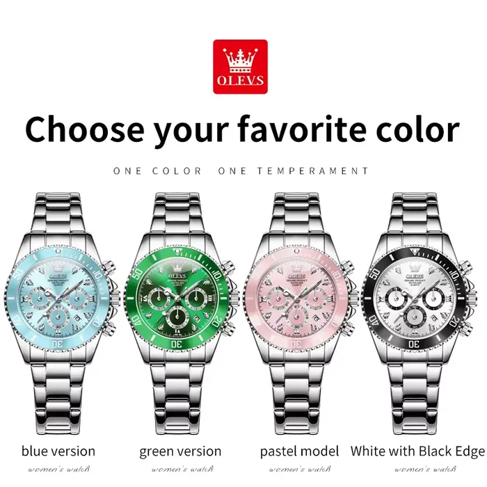 OLEVS chaud Original femmes montres élégant luxe montre à Quartz Zircon échelle étanche lumineux automatique Date dames