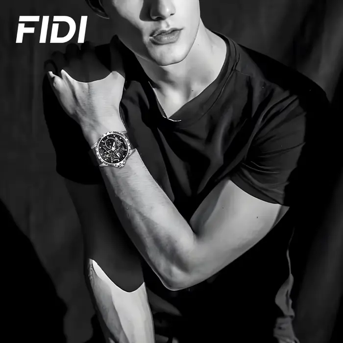 Montre mécanique automatique FIDI Skeleton pour homme