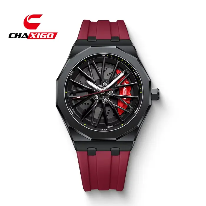 Nouvelle montre à quartz pour homme étanche 5ATM, bracelet en silicone sport tendance, montre-bracel
