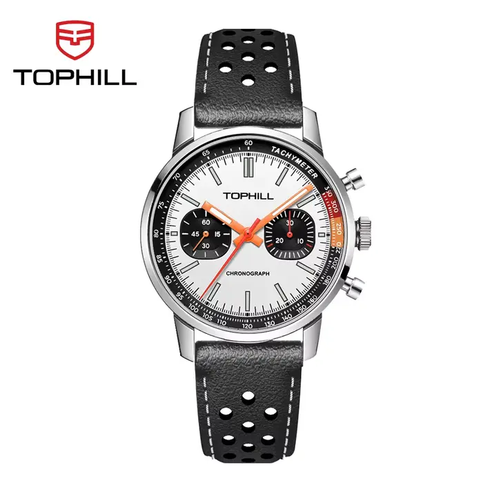 TOPHILL montres pour hommes 1963 chronographe montre-bracelet mécanique mouette ST1901 mouvement pilote montre