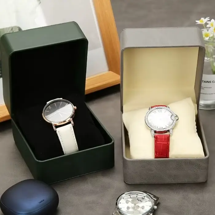 Boîte à montres en cuir de luxe élégante pour hommes occasionnels spéciaux cadeau de collection de montres