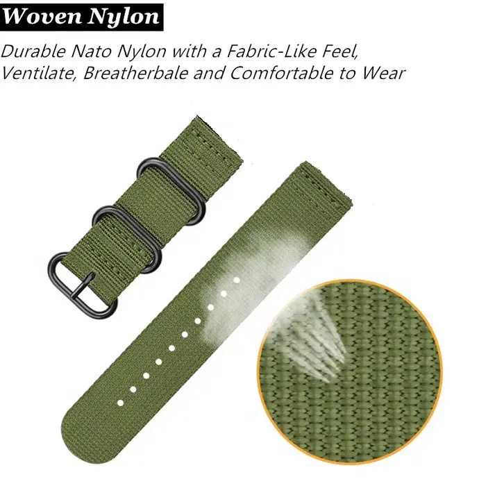 Bracelet en toile NATO pour Suunto 9 Baro 7 Spartan Garmin Venu X1 élégant pour femmes et hommes occasionnels sportifs quotidiens