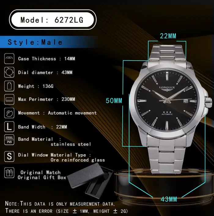 Montre automatique pour hommes