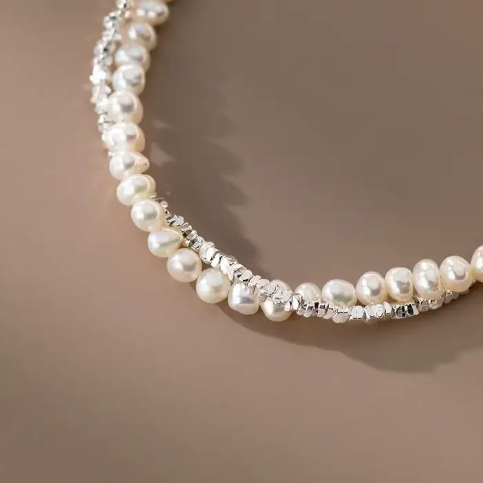 Bracelets de perles en argent Sterling 925 pour femmes et filles