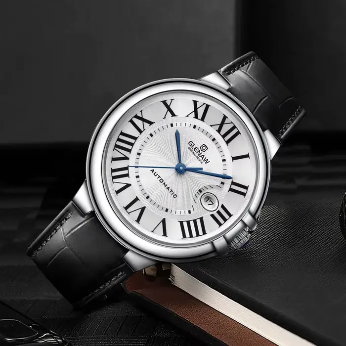 Montre mécanique automatique de luxe Glenaw Genuine Blue Balloon Series