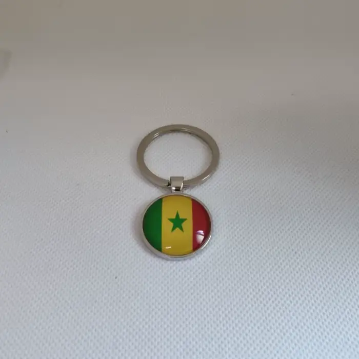 Bracelet personnalisé avec charme drapeau du Sénégal, bracelets et joncs enroulés du Sénégal pour fe