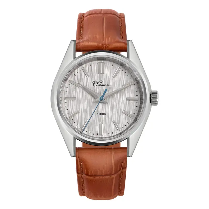 Chameri 37Mm montres Vintage Gs04 montre à Quartz VH31 mouvement saphir cristal cuir 100M étanche homme d'affaires