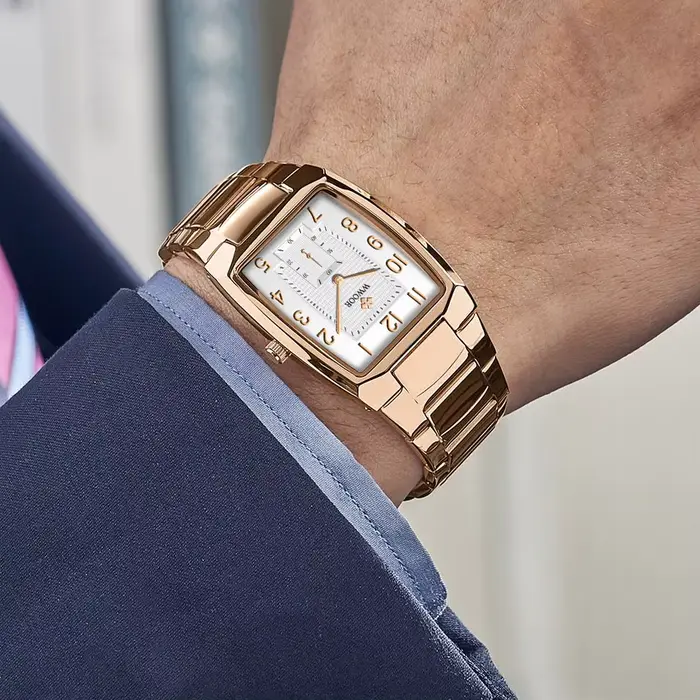 Montre de luxe carrée à quartz pour hommes