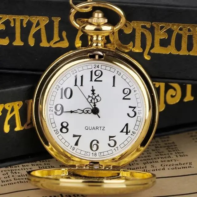 Montre de poche à Quartz dorée de luxe