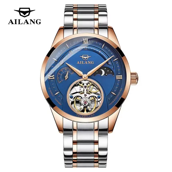 Montres mécaniques automatiques Daniel Gorman serties de saphirs avec mouvement tourbillon pour femmes élégantes et sophistiquées occasions spéciales