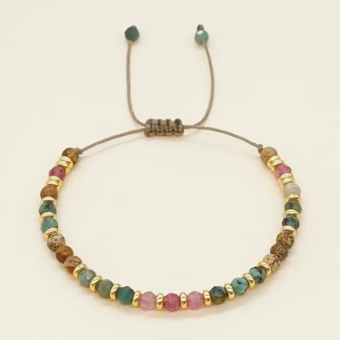 Go2Boho – Bracelet en pierre naturelle pour femmes, bijoux Vintage, couleur or, perles d'espacement,