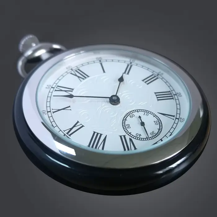 VIGOROSO montre de poche mécanique de luxe de haute qualité Jade et boîte en acier inoxydable montre