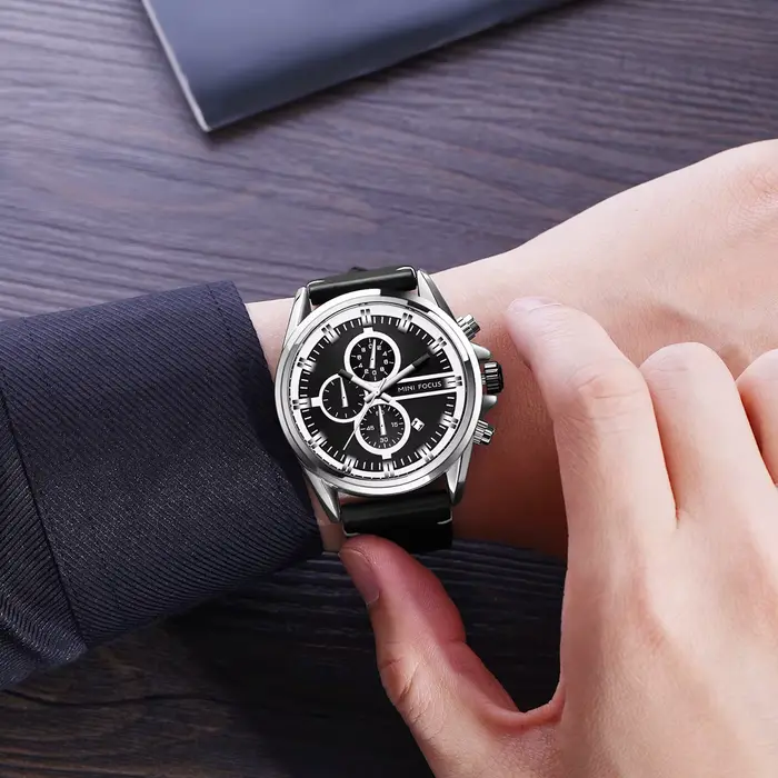 Nouvelle montre à quartz Daniel Gorman pour hommes, chronographe, luxe, bracelet en cuir, décontractée, étanche, lumineuse, élégante pour différentes occasions