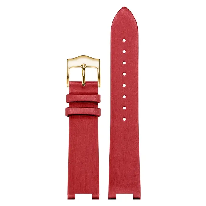 Bracelet en cuir véritable cranté Grain de Soie pour Montres Traditionnelles Femmes Occasions Spéciales Abricot Beige Blanc Bleu Blanc Bleu Clair Jaune