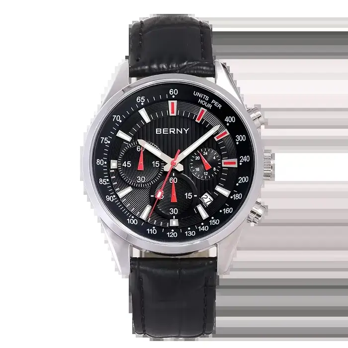 BERNY montre pour hommes montres multifonction chronographe montre à Quartz calendrier Date lumineux