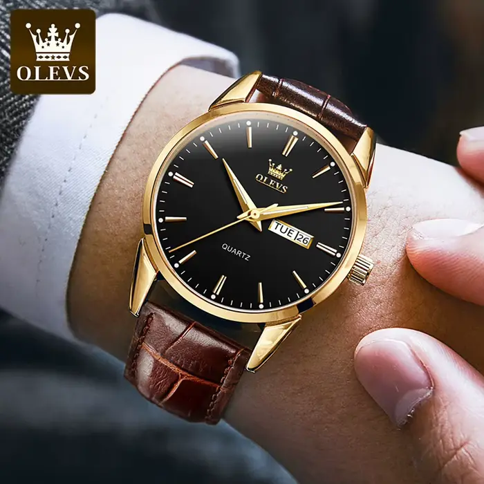 Montre à Quartz de Marque de Luxe pour Homme