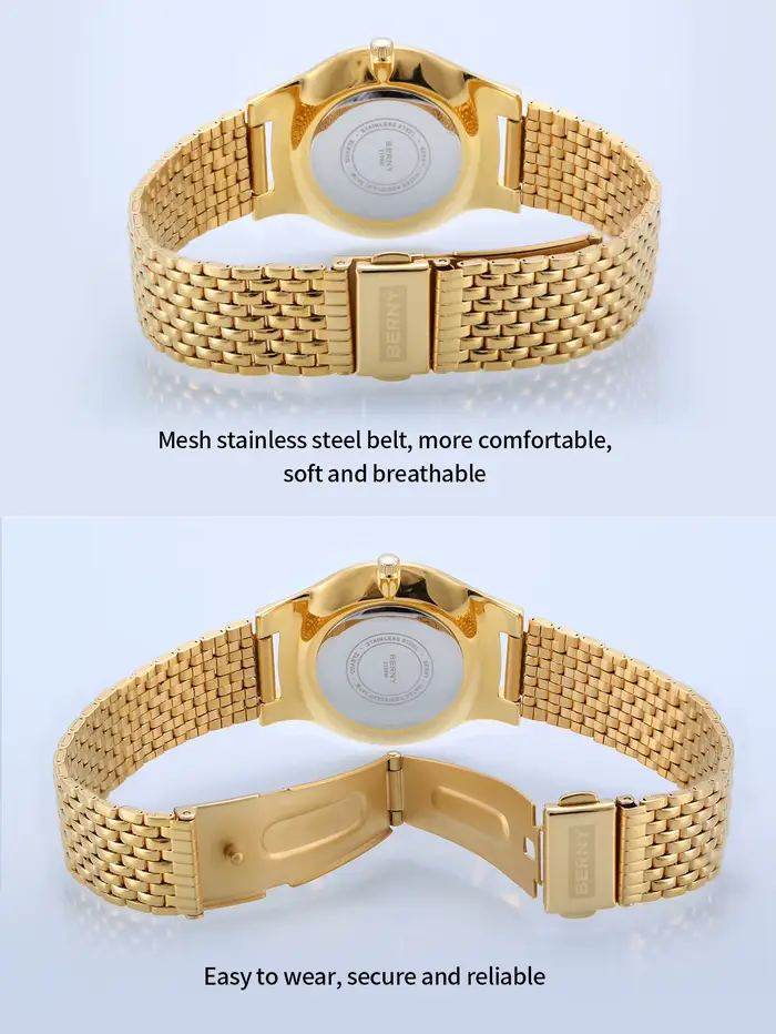 Montre Quartz Homme Or Mode Ultra Fine Boîtier en Titane Occasions Spéciales