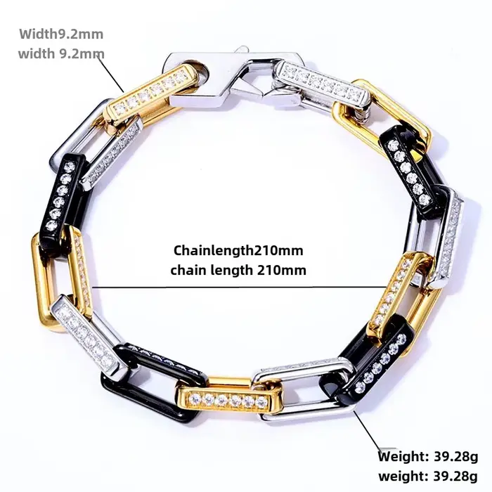 Bracelet en bambou en acier au titane pour hommes et femmes