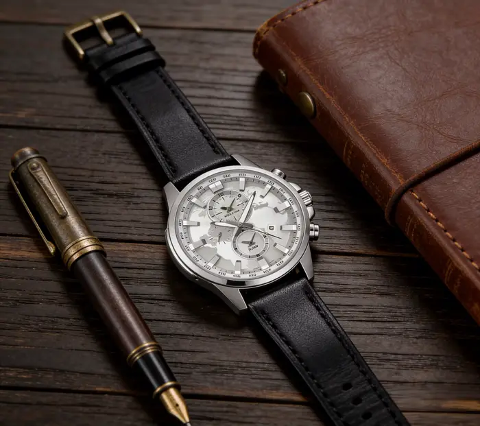 Montre de luxe pour homme avec affichage des fuseaux horaires mondiaux