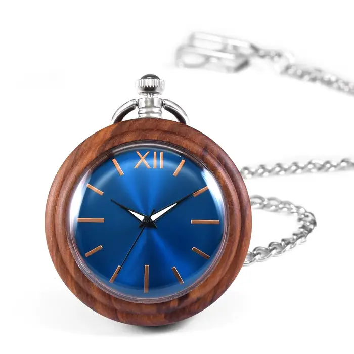 Montre de poche en bois