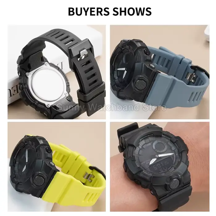 Pour Casio GBA-800 GBD-800 GMA-B800 série Bracelet de montre à la mode doux confortable spécial Silicone