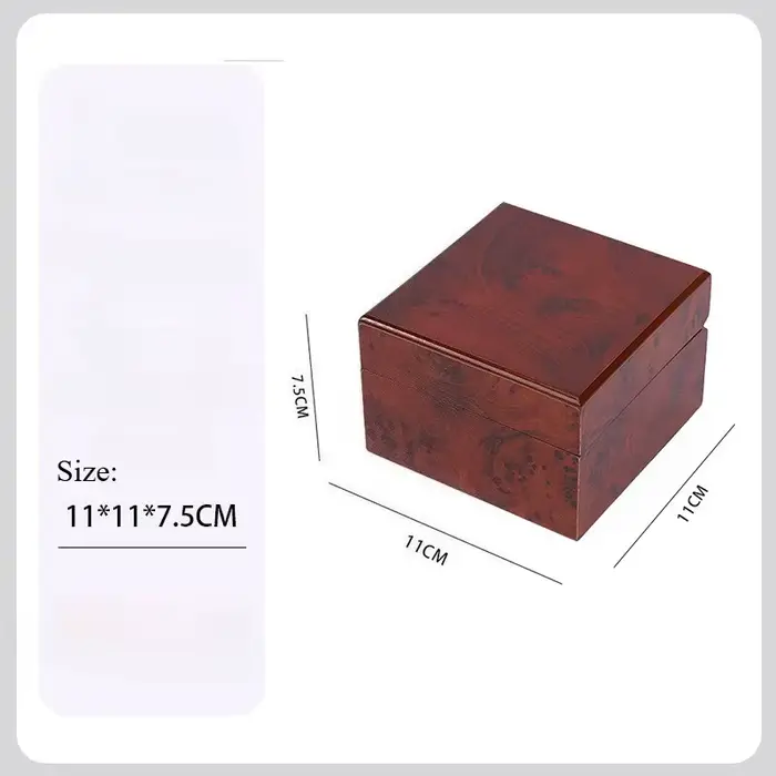 Boîte à montres classique en bois massif design couvercle rabattable rangement bijoux montres cadeau présentation occassions spéciales