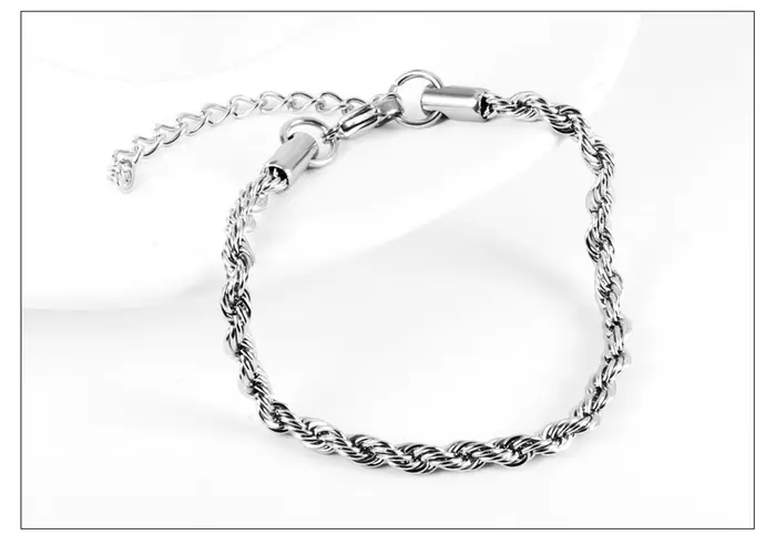 Bracelet de luxe à maillons en corde torsadée