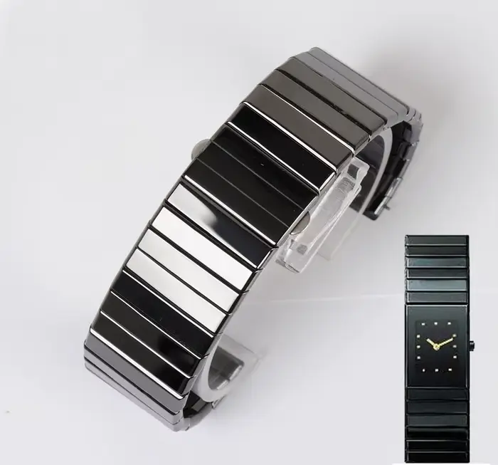 De Qualité supérieure En Céramique Bracelet De Remplacement pour Rado DIAMASTER Série Noir Chaîne De