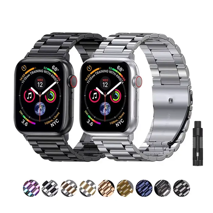 Bracelet en acier inoxydable pour Apple Watch Ultra 3 2 49 45 41 40 46 38 42 44mm